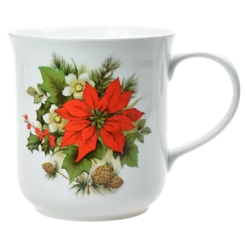 Velký porcelánový hrnek Golem, VÁNOČNÍ HVĚZDA - 1,5 l