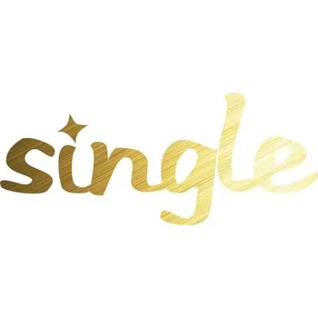 Odstranitelné tetování Metalický zlatý nápis Single - nalepovací tetování