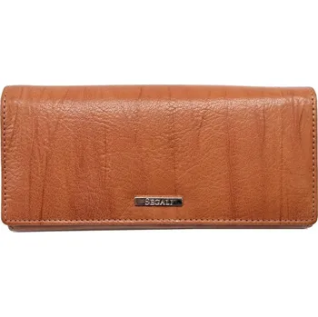 Módní doplněk SEGALI Dámská kožená peněženka SG-27120 koňak