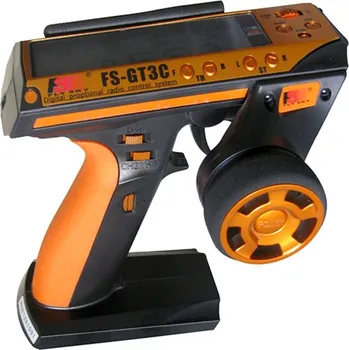 RC vybavení Fly Sky Vysílač FS - GT3C 3Ch (originál) 2.4GHz + přijímač (orange)