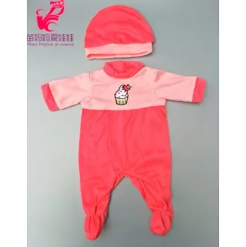 Overaly s dlouhým rukávem pro American girl a Baby Born 43-45 cm Varianty: růžový s cupcakem