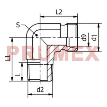 Příslušenství ke kompresoru Hrdlo LHCR2 8L R1/4" - M14x1,5
