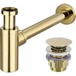 Aplomo umyvadlový sifon univerzální, gold