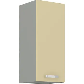 Kuchyňská skříňka Horní skříňka KARMEN krémový lesk / šedá 30 G-72 1F