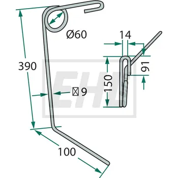 Pružné pero 1800590016