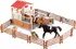 domeček pro figurky Rappa 215719 Stáj s ohradou a koňmi