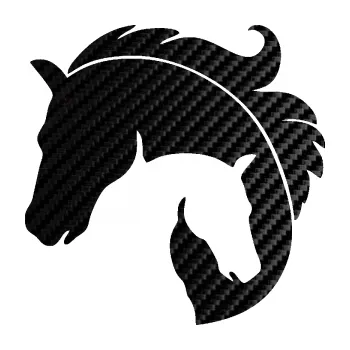 Samolepící dekorace SAMOLEPKA Kůň 086 levá kobyla s hříbátkem (50 - 3D karbon černý) NA AUTO, NÁLEPKA, FÓLIE, POLEP, TUNING, VLASTNÍ TEXT, TISK, AUTOSAMOLEPKY.cz, POLEPY, OBRÁZEK, LOGO, SAMOLEPKY