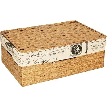 Úložný box Úložný koš s víkem žíhaný 36x24 cm