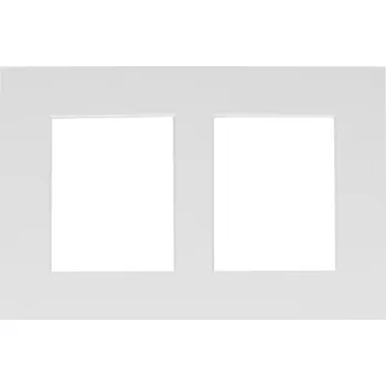 Rám na obraz Pasparta 24x30cm, bílá, pro 2 fotografie 10x15cm