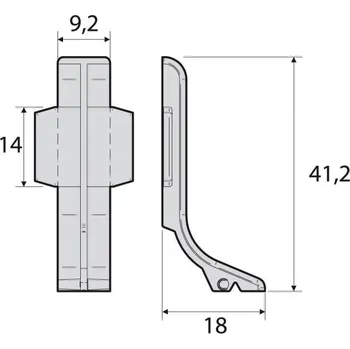 Podlahová lišta Spojka k soklové liště samolepící Profil Team inox 40mm 2ks/bal