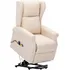 Masážní křeslo Vidaxl Dekorhome elektrické masážní zvedací křeslo krémové
