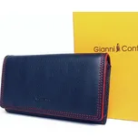 Luxusní tmavěmodrá kožená peněženka Gianni Conti no. 588373