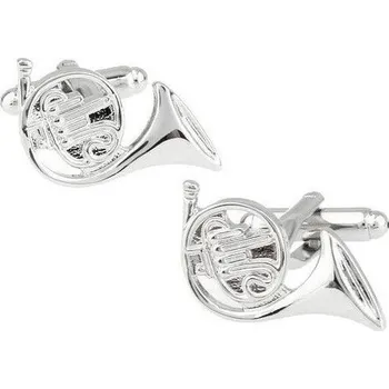 Manžetový knoflíček Manžetové knoflíčky lesní roh, Česká pošta Stříbrná