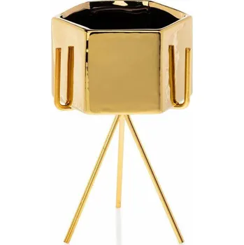 Květináč Květináč na stojanu Sashi 18,5 cm zlatý