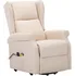 Masážní křeslo Vidaxl Dekorhome elektrické masážní zvedací křeslo krémové