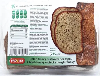 Trvanlivě pečivo Provita Chléb bez lepku rustikální tmavý 235 g