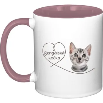 Hrnek malý barevný s potiskem Bengálská kočka