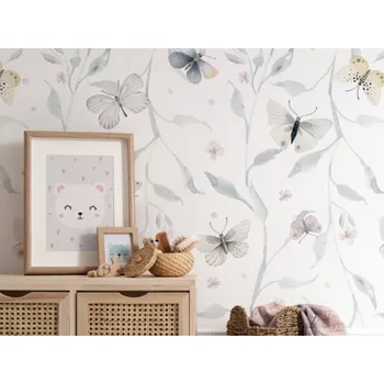 Tapeta Yokodesign Tapeta Motýlci s květinami Délka: 250 cm