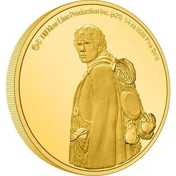 Exkluzivní zlatá mince Samwise Gamgee™ (Samvěd Křepelka) 1/4 Oz 2021 (Lord of the Rings™) PROOF - (6.)