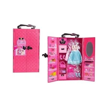 Panenka Garderoba z wyposażeniem różowa