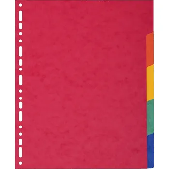 Kancelář Rozlišovač Exacompta, A4 maxi, prešpán, mix barev, 5 ks