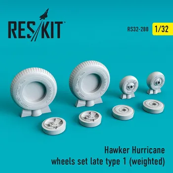Plastikový model Reskit 1/32 Hawker Hurricane wheels late type 1 (weighted)