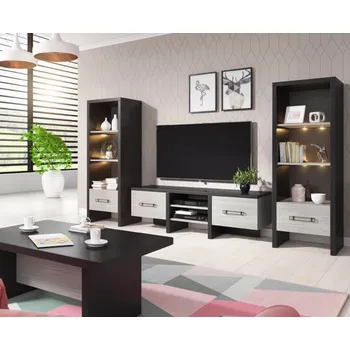 Obývací stěna Obývací stěna ALENA černá norská borovice / kathult