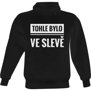 Pánská mikina Pánská mikina s kapucí s potiskem Tohle bylo ve slevě - pánská mikina pánské