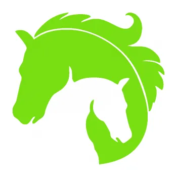 Samolepící dekorace Kůň 086 levá kobyla s hříbátkem (04 - zelená kawasaki) SAMOLEPKA NA AUTO, NÁLEPKA, FÓLIE, POLEP, TUNING, VLASTNÍ TEXT, TISK, AUTOSAMOLEPKY.cz, POLEPY, OBRÁZEK, LOGO, 3D STICKERS