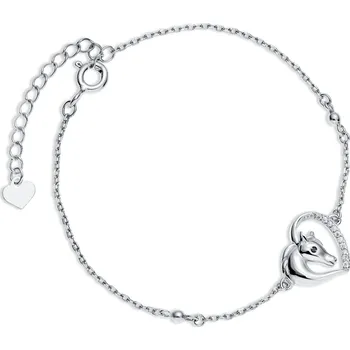 Náramek Olivie Stříbrný náramek KŮŇ V SRDCI 5466 Ag 925; ≤1,5 g.