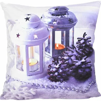 Polštář Forbyt Fotopovlak na polštář se zipem vzor Dvě lucerny 40x40