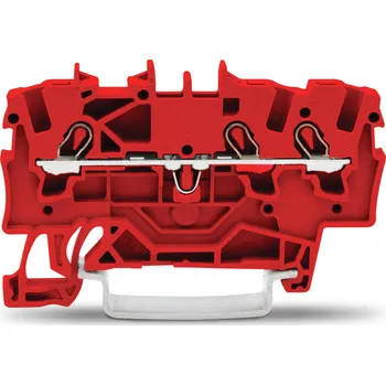 modulární přístroj a rozvaděč WAGO Svorka 2001-1303 3vodičová průchozí 1,5 mm², červená 2001-1303