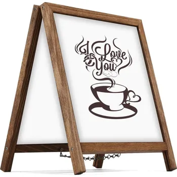 Kancelářský nábytek Mini Áčko s bílou tabulí - Tmavě hnědá