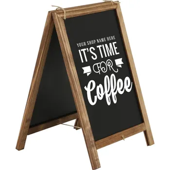 Kancelářský nábytek Nature Line Mini Áčko s černou tabulí - Tmavě hnědá