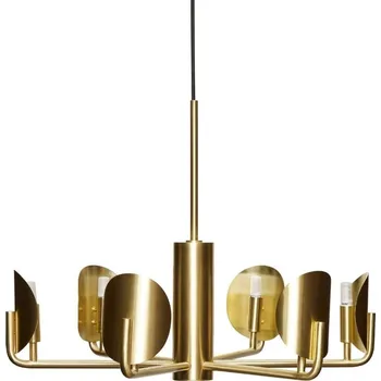 Zlaté kovové závěsné světlo Hübsch Pomp 54 cm