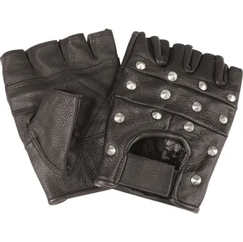 Rukavice MILTEC Rukavice Biker bezprsté kůže s ostny (nýty) Vyberte velikost: L