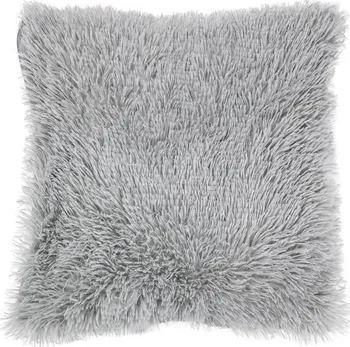 Povlak na dekorativní polštářek Kvalitex Povlak na polštářek s dlouhým vlasem 40 x 40 cm světle šedý