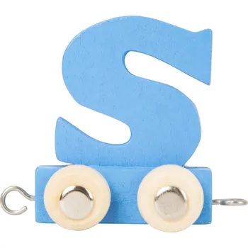 Vláček a vláčkodráha small foot Dřevěný vláček barevná abeceda písmeno S