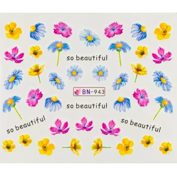 Lak na nehty BIO NAILS Vodolepka BN-943 květy a nápisy