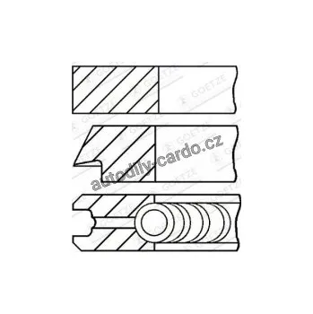 Blok motoru Sada pístních kroužků GOETZE 08-502300-00