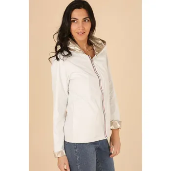 Dámský kabát Bunda krátká oboustranná Laura Jo 20047 barva: bílá, velikost: XL