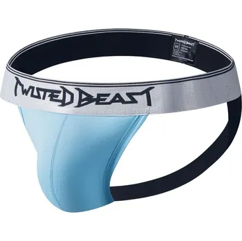 Pánské erotické prádlo Jocksy Twisted Beast Y2K Jock modré XL, pánské bavlněné jockstrapy