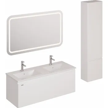 Koupelnová sestava s umyvadlem včetně umyvadlové baterie, vtoku a sifonu Naturel Ancona bílá KSETANCONA7