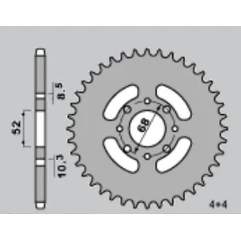 Řetězová sada pro motocykl GROSSKOPF řetězové kolo přední 801 13 TM 125 EN 00-05, TM 125 MX 00-04, TM 80 93-00 (+1) (GROSSKOPF řetězové kolo přední 801 13 TM 125 EN 00-05, TM 125 MX 00-04, TM 80 93-00 (+1))
