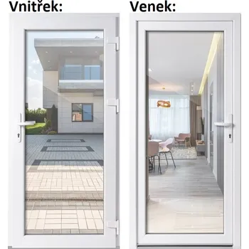 Vchodové dveře Vchodové dveře plastové Soft 3/3 sklo Čiré bílé 100x210 cm, pravé