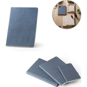 COFFEEPAD SEMI-RIGID. Poznámkový blok A5 s polotuhými deskami vyrobenými z odpadu z kávových slupek (65%) bez potisku bez potisku 30 bez potisku