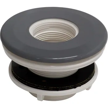 Bazénové osvětlení Tryska VA tmavě šedá, stočená, pro světla 1,5" vnějším závitem, pro fóliové bazény (RAL7016)