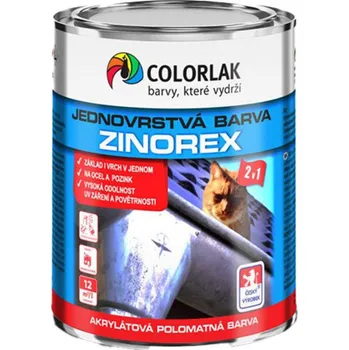 barva a nátěr na dřevo Colorlak Zinorex S2211 RAL9006 stříbrná 0,6 l