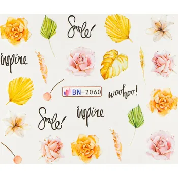 Lak na nehty BIO NAILS Vodolepka BN-2060 květy a nápisy