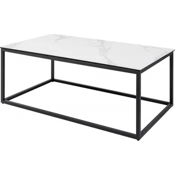 Konferenční stolek Konferenční stolek SYMBIOSE WHITE MRAMOR 100 CM keramika